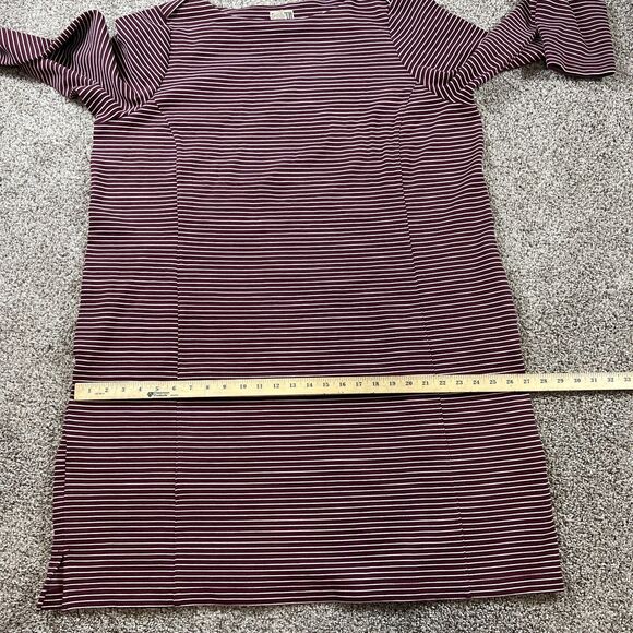 Duluth Trading Co Dress 2X Plus Ponte Pro Maroon Stripe Thick Comfort Outdoor - Picture 10 of 15